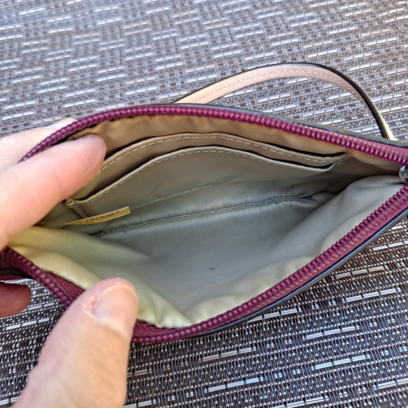 Coach Fuchsia Pink Small Zip Top Clutch Wristlet - Picture 10 of 12